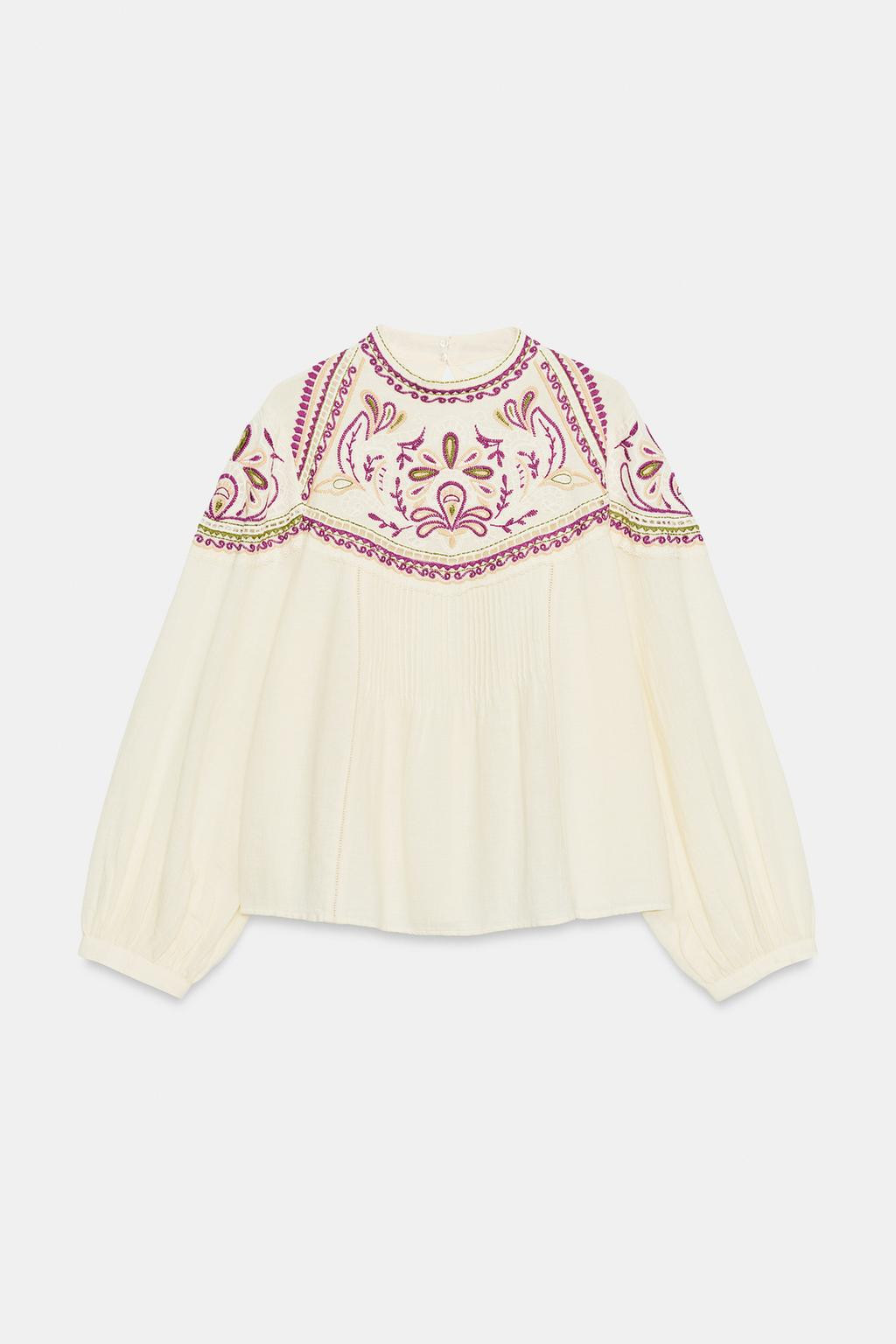 EMBROIDERED BLOUSE | Zara US