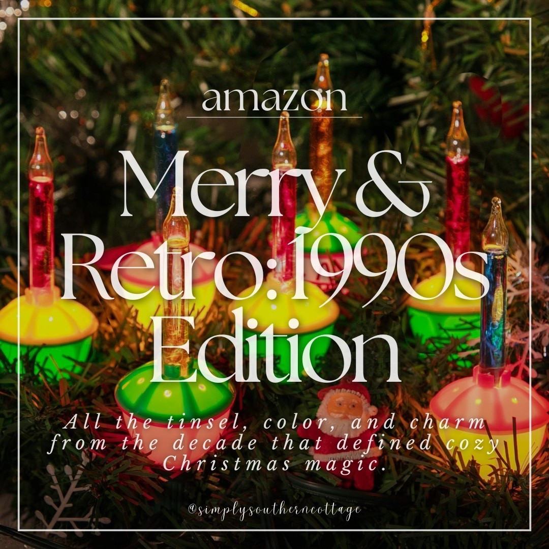 Amazon Merry and Retro Decor inspired by the 90s - all the tinsel, color, and charm from the decade that defined cozy Christmas magic 

Amazon, Amazon home, Amazon home decor, seasonal home, seasonal home decor, holiday home decor, holiday home decor inspo, Christmas, Christmas decor, Christmas home decor, gift guide, gift ideas, wall art, elf on the shelf, Christmas trees, stockings, holiday pillows, bubble lights, Christmas tree star, wreath, mugs


 


#LTKGiftGuide #LTKHoliday #LTKHome