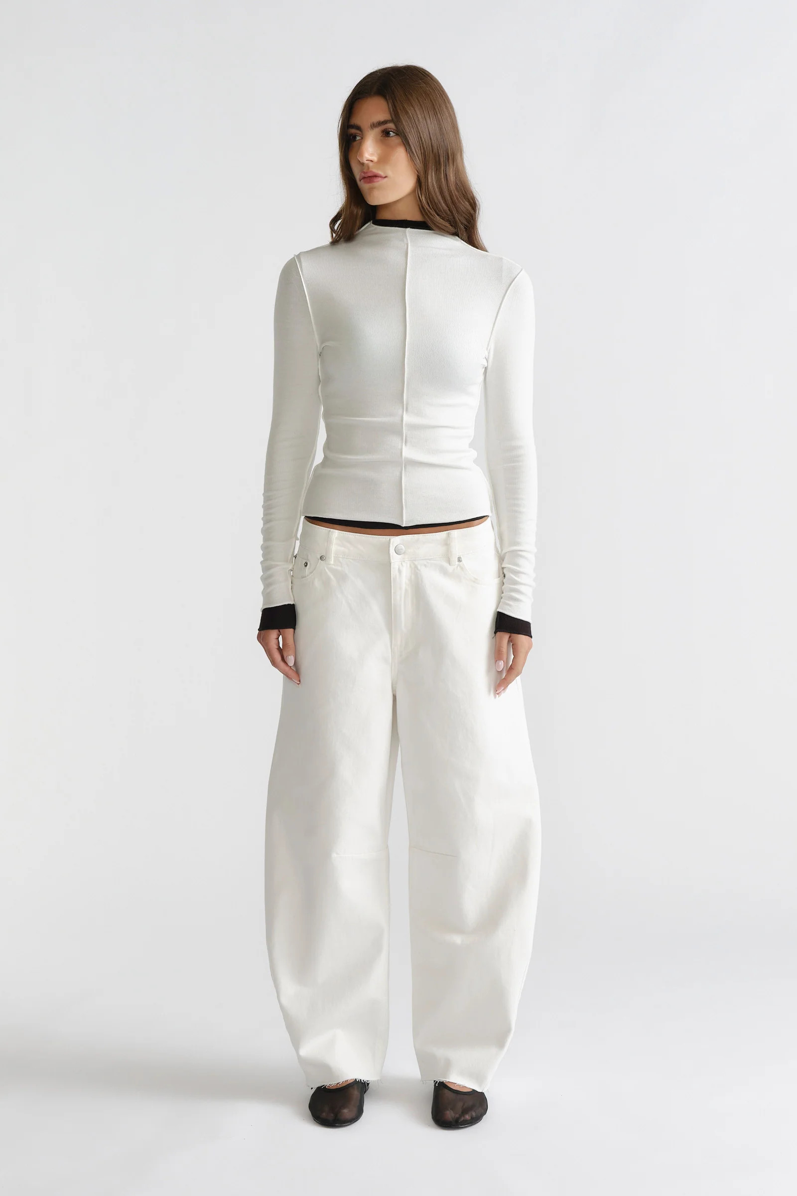D-Luxe Horseshoe Jeans - White | DECJUBA
