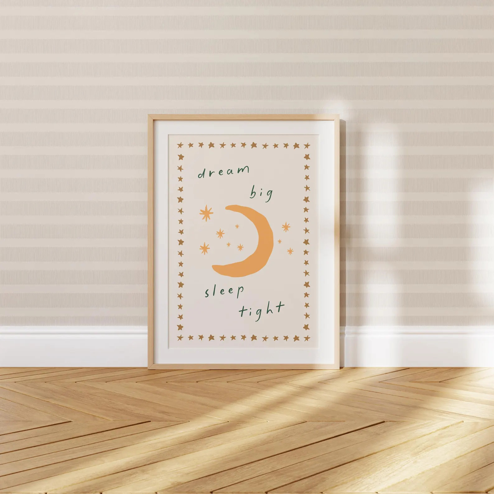Dream Big Sleep Tight Nursery Print, Moon and Stars Wall Art for Baby Room Decor ( Digital Downlo... | Etsy (US)