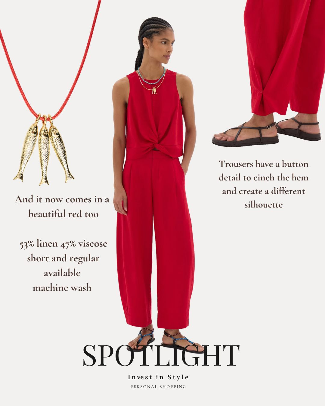 Your favourite summer co ord 
now available in red. 

I wear a uk 14 in both pieces and regular length in the trousers.
I am 5ft 7  

 #LTKsummer #LTKtravel #LTKworkwear