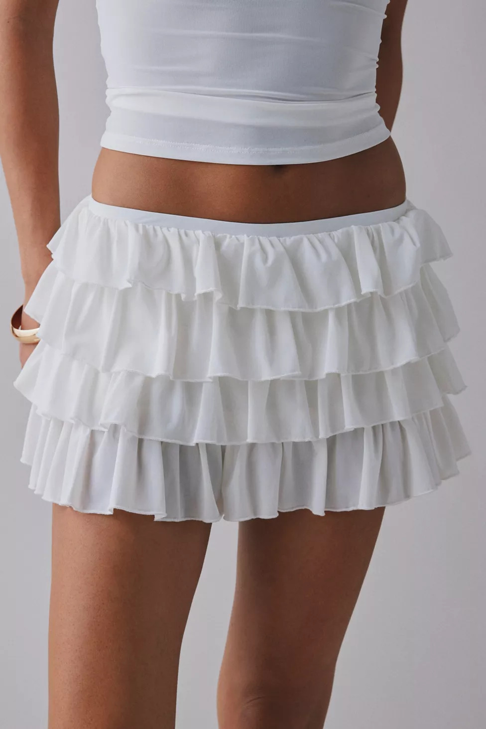 Out From Under Cammy Ruffle Trim Micro Skort | Urban Outfitters (US and RoW)