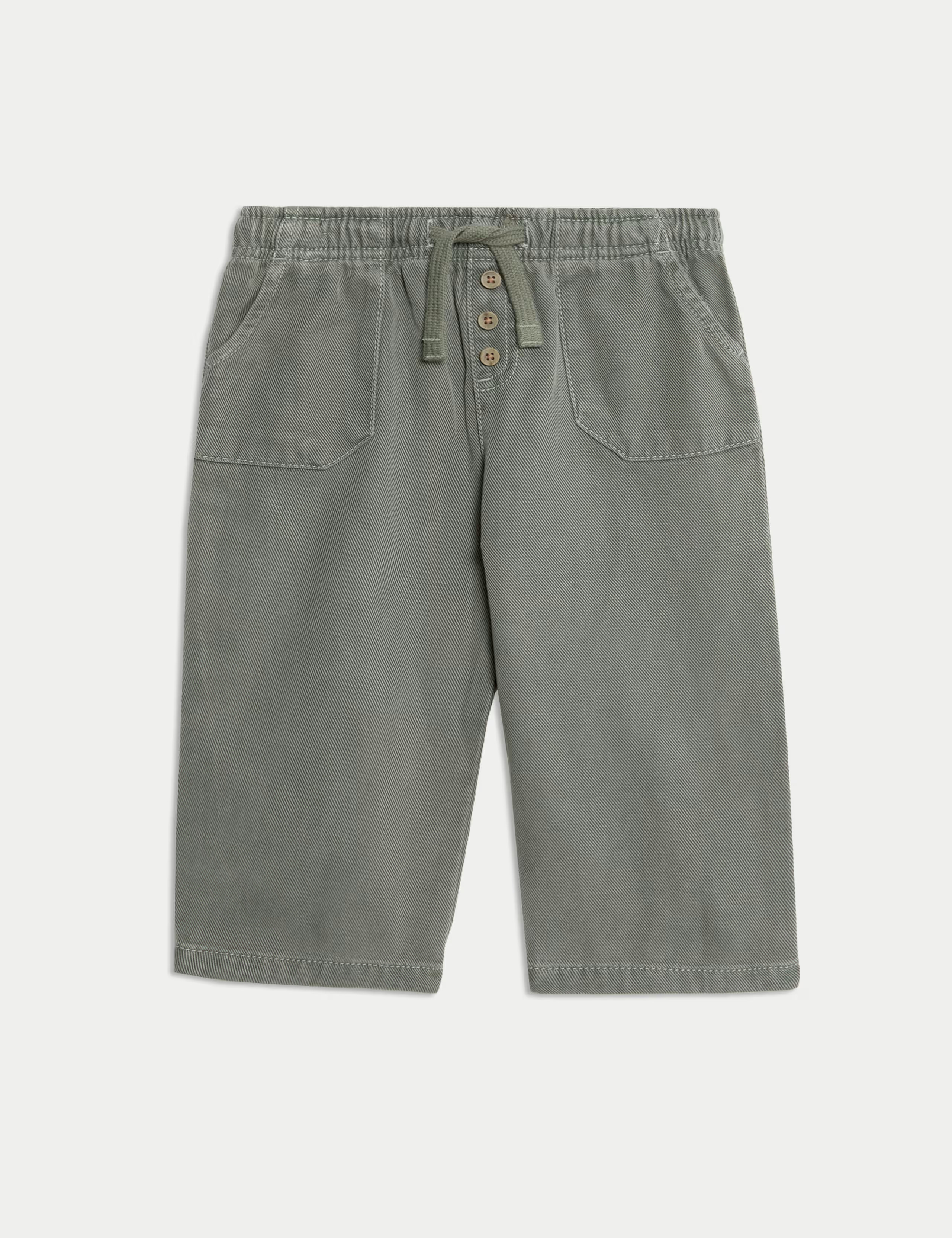 Cotton Blend Plain Trousers (0-6 Yrs) | M&S Collection at M&S | Marks & Spencer (UK)