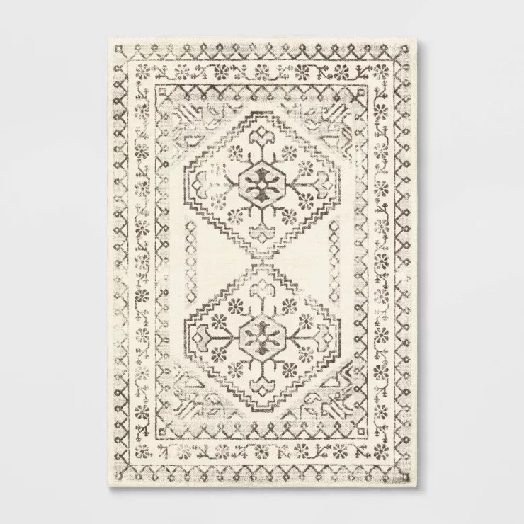 Distressed Persian Accent Rug Cream - Threshold™ | Target