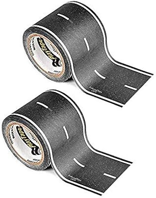 PlayTape Black Road - 2 Pack of Road Car Tape Great for Kids, Sticker Roll for Cars Track and Tra... | Amazon (US)
