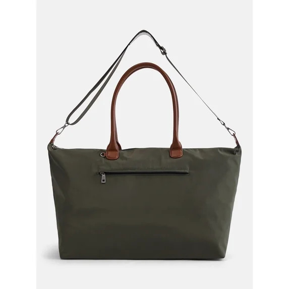 No Boundaries Weekender Tote Bag, Women's, Olive | Walmart (US)