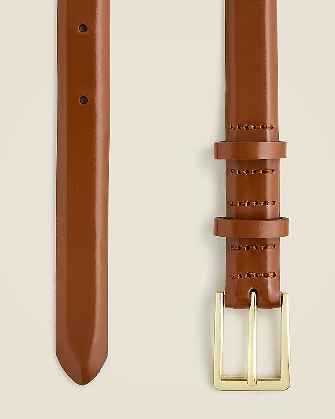 Skinny belt in spazzolato leather | J. Crew US