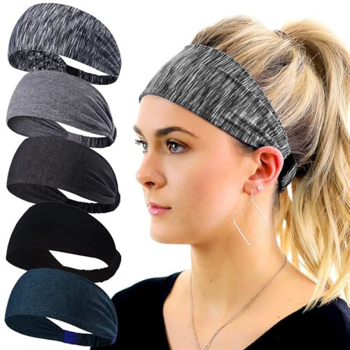Stylish Unisex Workout Headband Sweat Absorbing Non Slip Breathable Hair Band for Men Women Perfect for Fitness Running Yoga Gym Sports Lightweight Comfortable | Amazon (US)