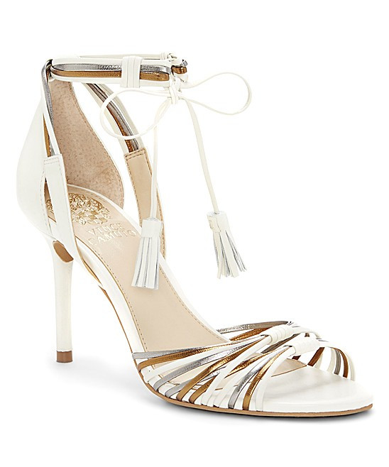 Vince Camuto Women's Pumps GOLD/IVORY/S - Gold & Ivory Stellima Leather Pump - Women | Zulily
