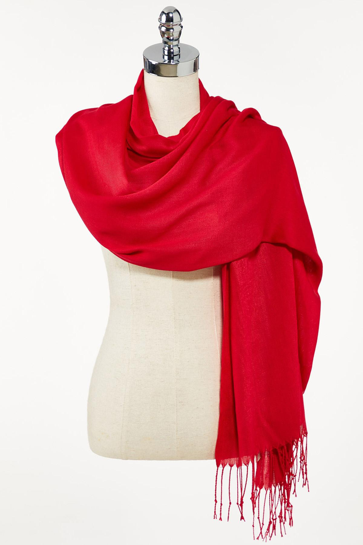 Solid Fringe Wrap Scarf | Cato Fashions