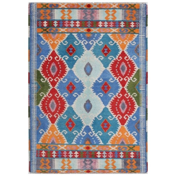 Handmade One-of-a-Kind Kargahi Wool Rug (Afghanistan) - 3'4 x 5' | Bed Bath & Beyond