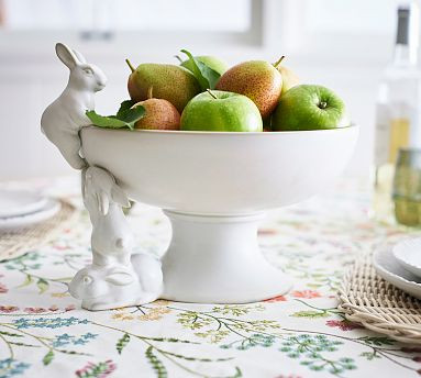 Rustic Bunny Stoneware Serving Bowl | Pottery Barn (US)