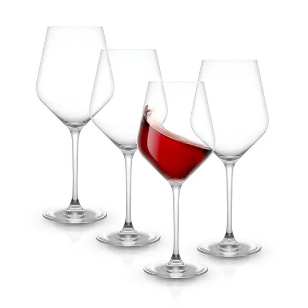 JoyJolt Layla European Crystal Red Wine Glasses 17 Oz set of 4 Stemmed Wine Glasses - Walmart.com | Walmart (US)