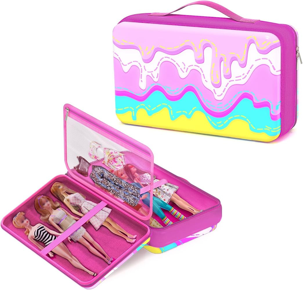 Carrying Case Compatible with Barbie Dolls 12-Inch,Case to Hold Dolls and Clothes, Much Pocket fo... | Amazon (US)