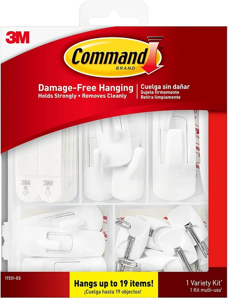 Command Variety Pack, Picture Hanging Strips, Wire Hooks and Utility Hooks, Damage Free Hanging V... | Amazon (US)