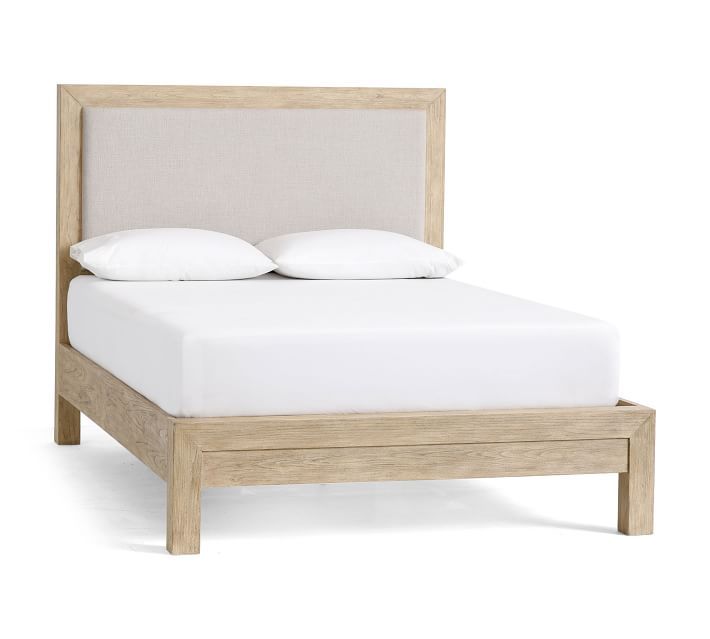 Linwood Platform Bed, Bone White, King | Pottery Barn (US)