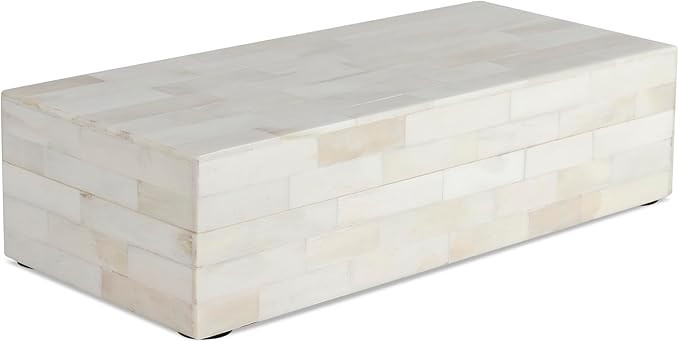 Handicrafts Home Decorative Storage Box with Lid– 10x4.5x2.5” Modern Home Decor Organizer, Me... | Amazon (US)