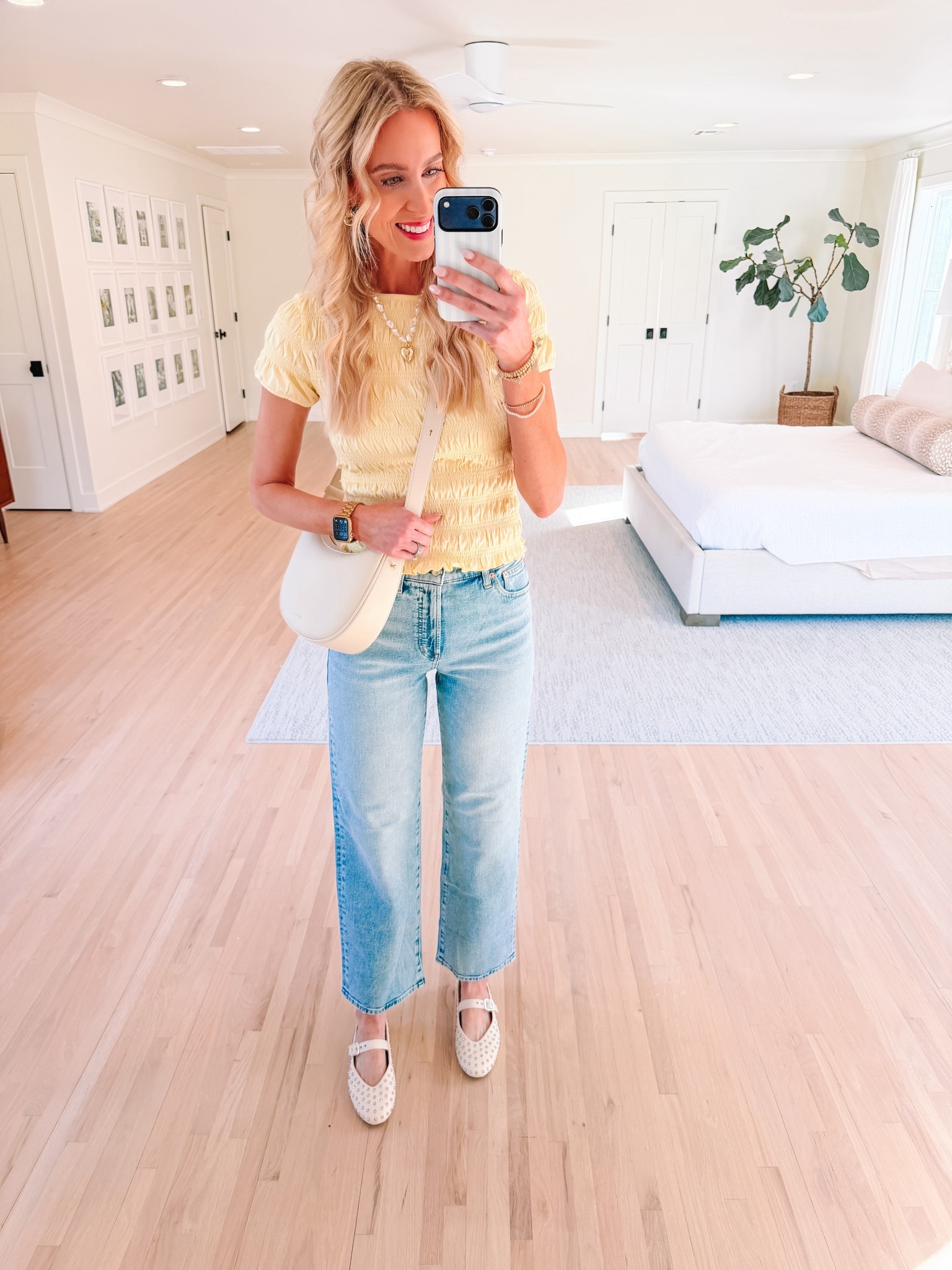 Loving the color of this top from Madewell! 

Spring top / Light wash denim / Ballet flats / Spring style / Classic style 

#LTKootd #LTKdayinmylife