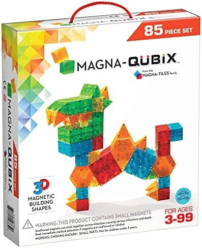 Magna-Qubix 85-Piece Set, The Original Magnetic Building Blocks for Creative Open-Ended Play, Edu... | Amazon (US)