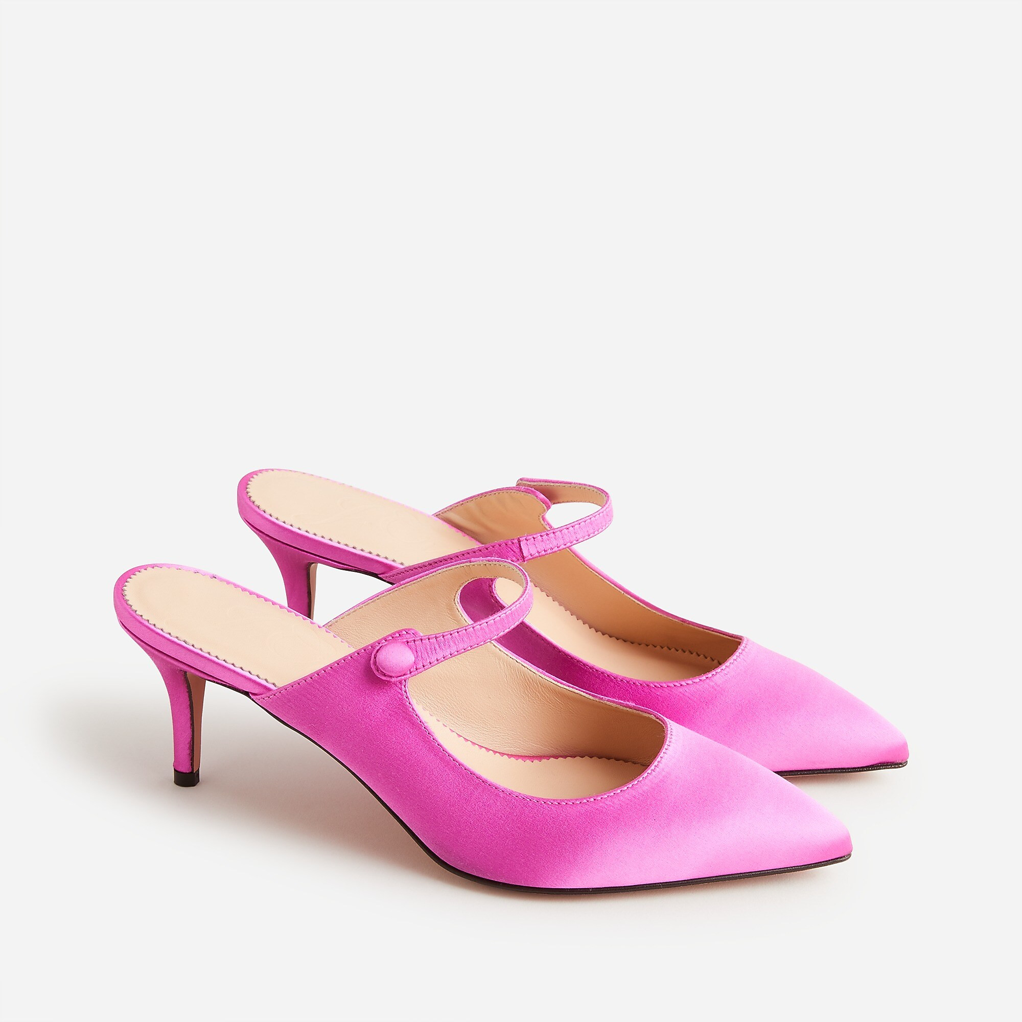Colette mule heels in satin | J. Crew US