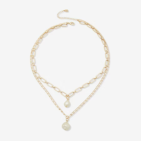 Worthington Pendant Womens White 21 Inch Strand Necklace, One Size, White | JCPenney