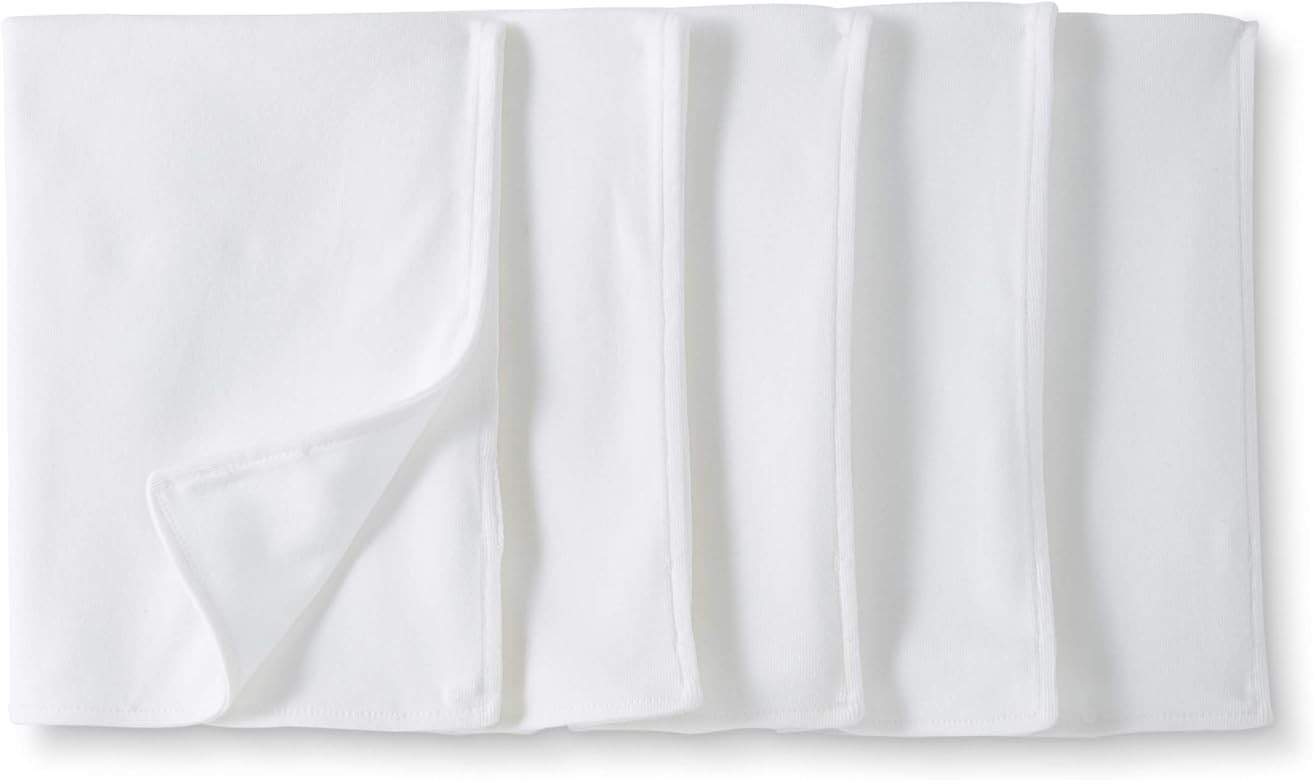 Moon and Back by Hanna Andersson Unisex Baby Burp Cloths- Reversible 5-pack Organic Cotton | Amazon (US)