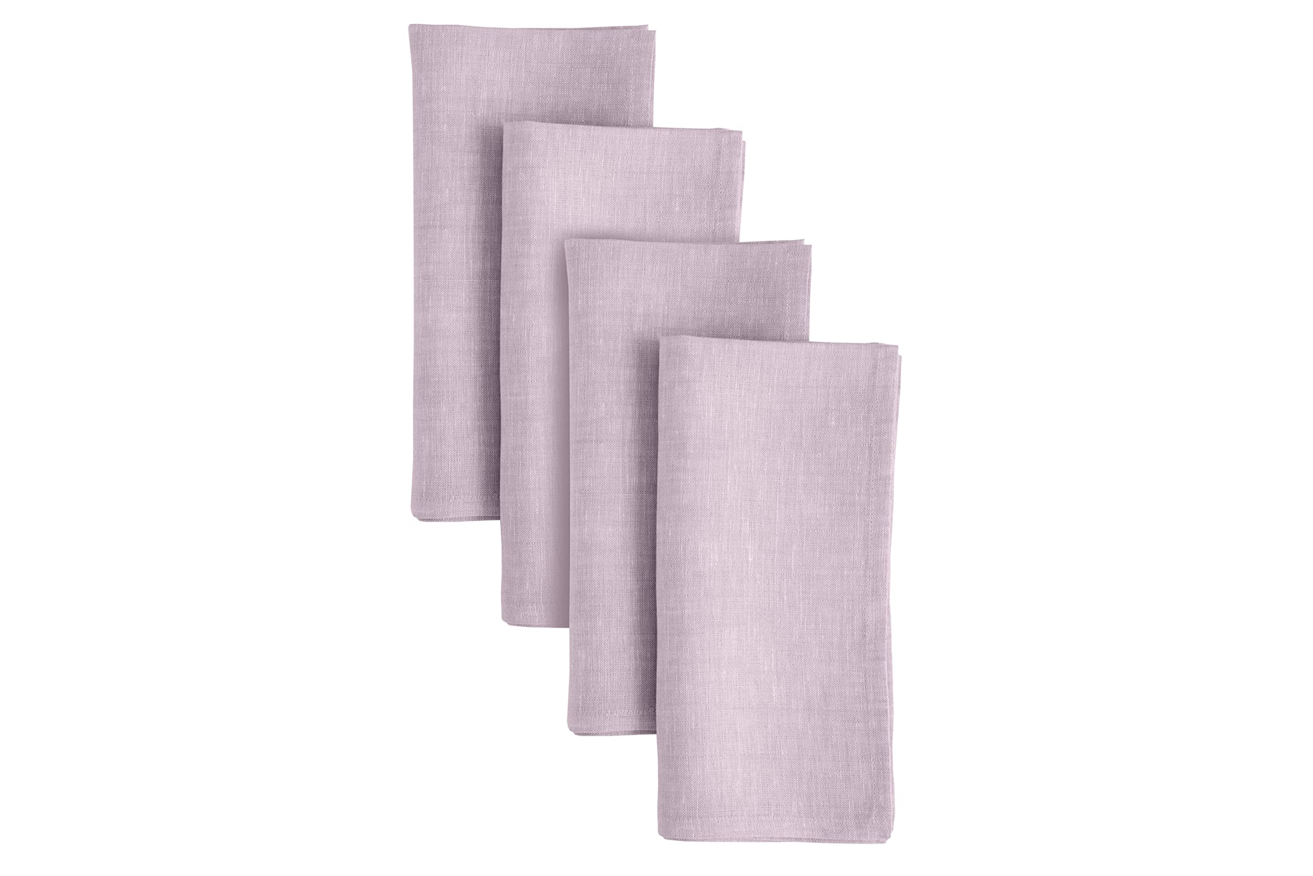Solino Home Linen Cloth Napkins Set of 4-100% Pure Linen Chambray Lavender Dinner Napkins 20 x 20... | Amazon (US)