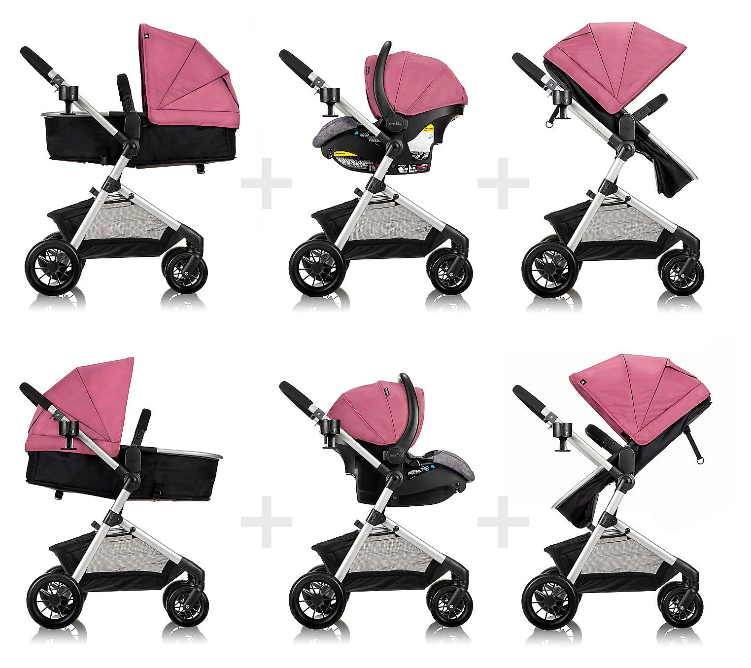 Evenflo Pivot Travel System with LiteMax Infant Car Seat | QVC