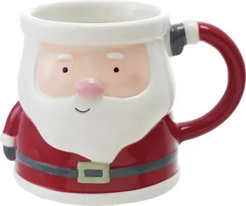 Storied Home 12-Ounce Hand-Painted Ceramic Santa Shaped Mug, Multicolor | Nordstrom | Nordstrom