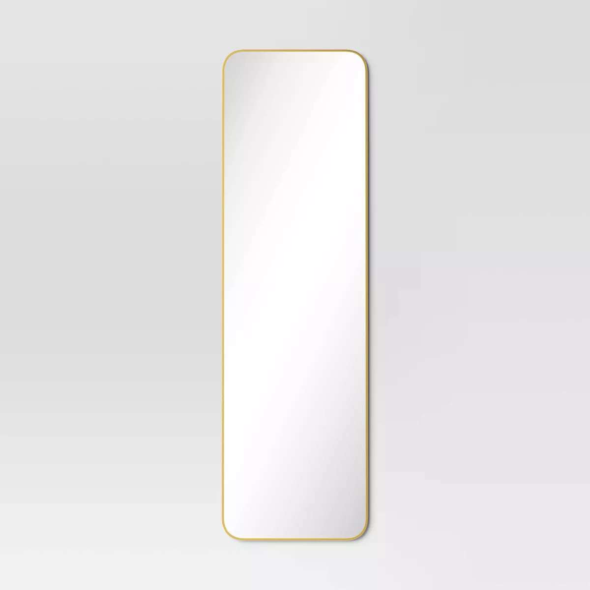 Over-the-Door Mirror Metal Brass - Threshold™: Modern Full Body, Space-Saving Design | Target