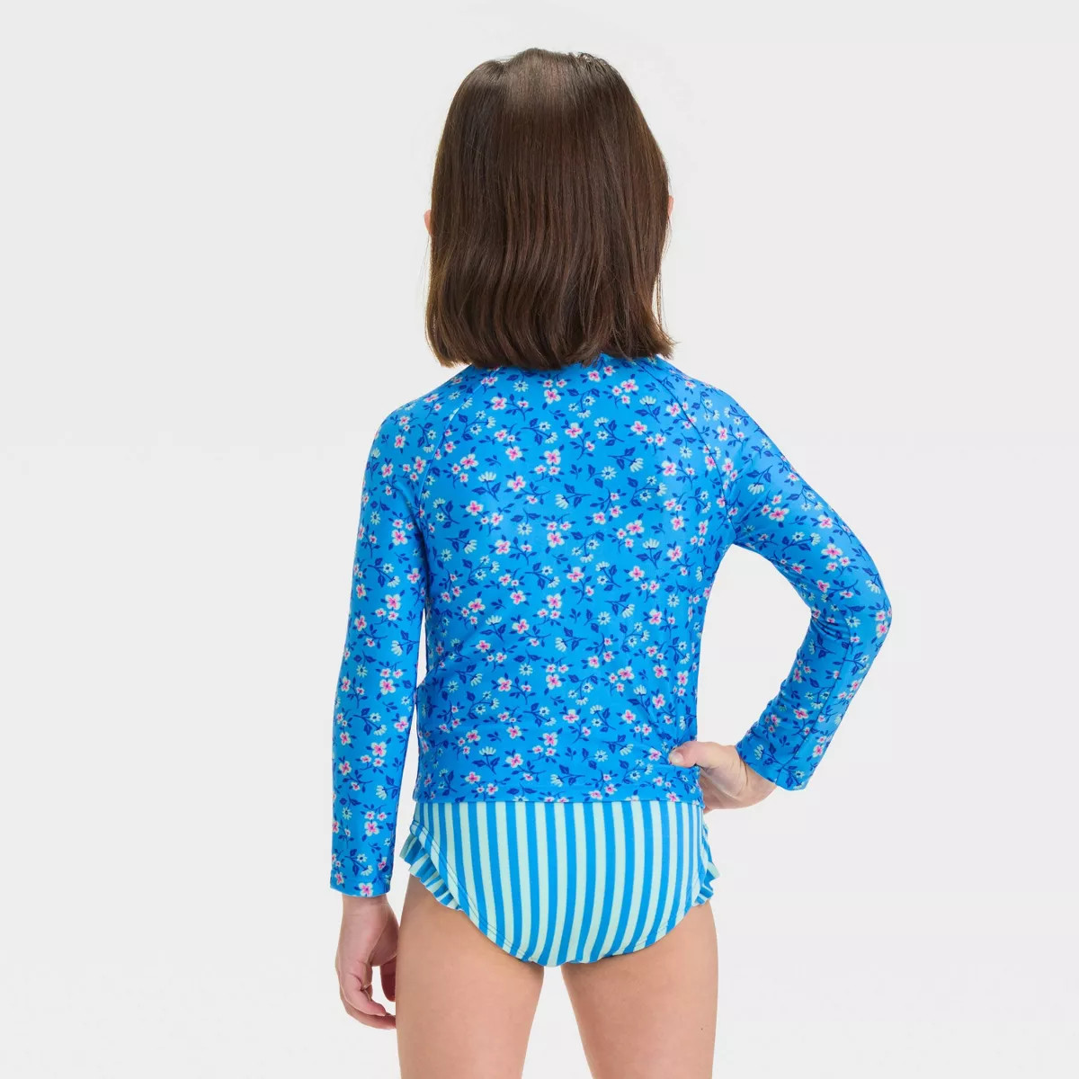 Toddler Girls' Long Sleeve Rash Guard Tankini Set - Cat & Jack™ | Target