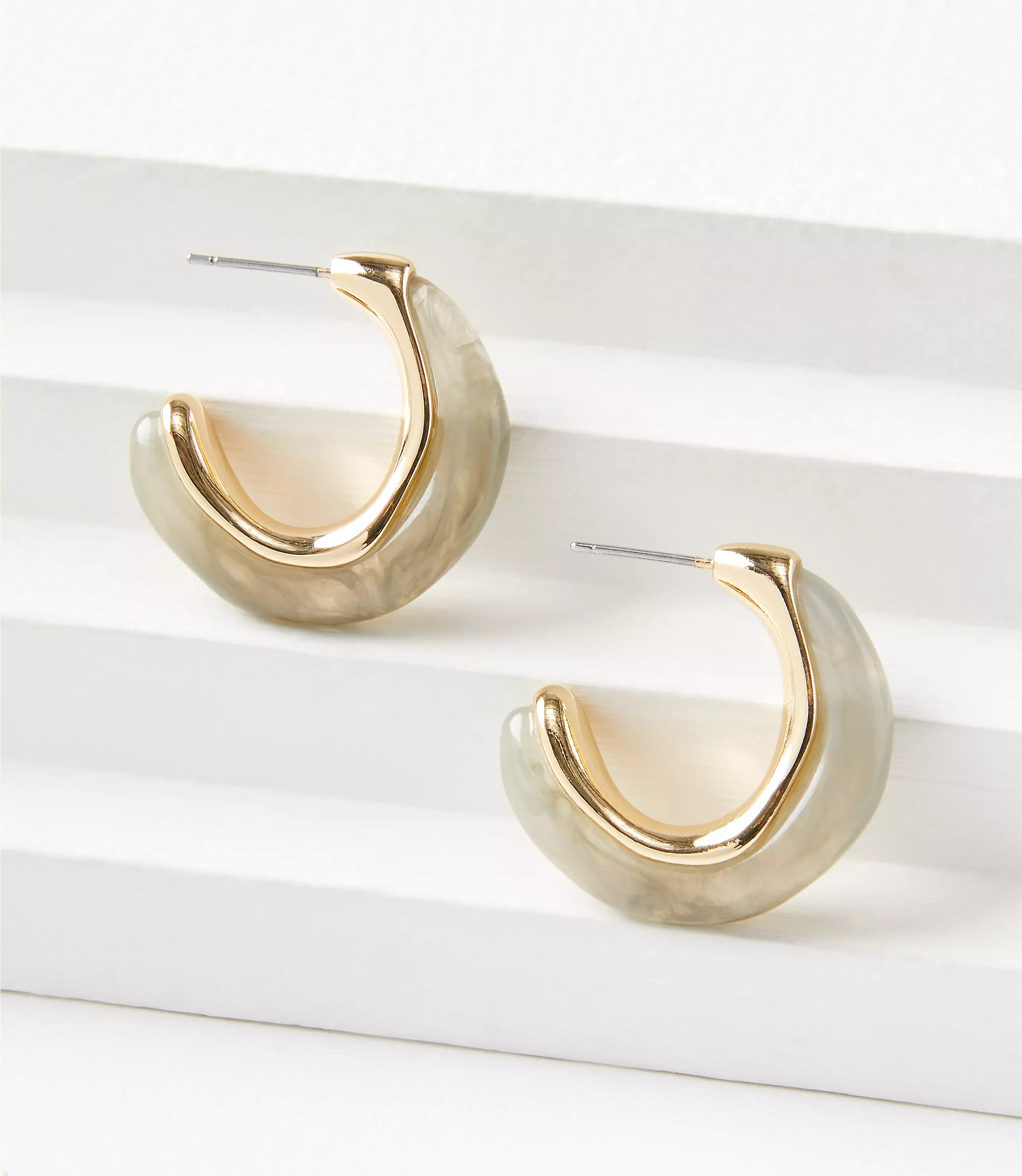 Geo Hoop Earrings | LOFT