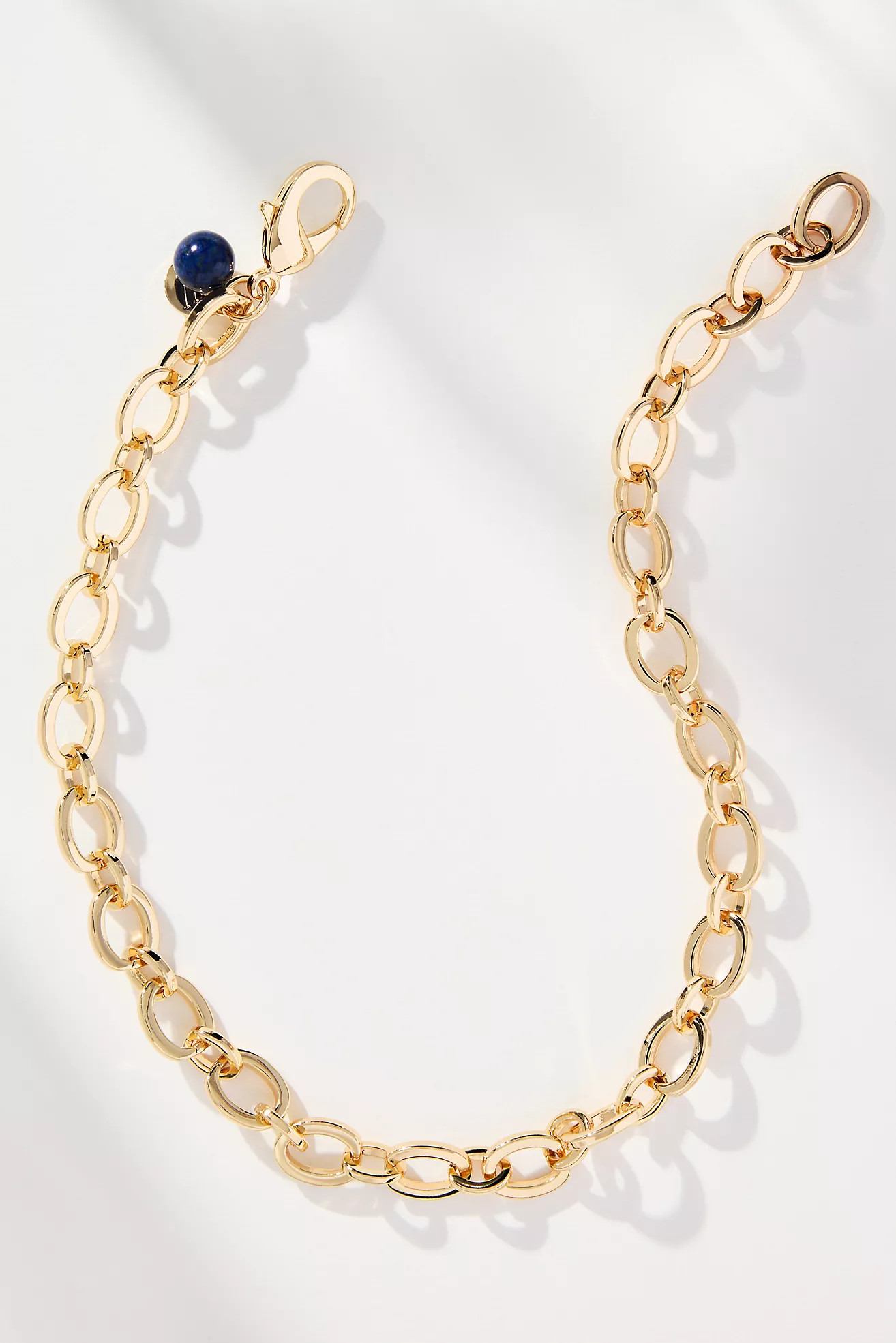 Jane Win Lapis Bead Chunky Link Chain Necklace | Anthropologie (US)