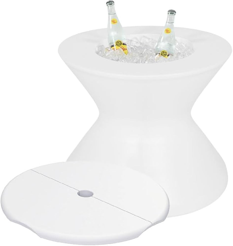 Ledge Lounger - Signature Tall Ice Bin Side Table - Lid with Umbrella Hole - for in-Pool or On-De... | Amazon (US)
