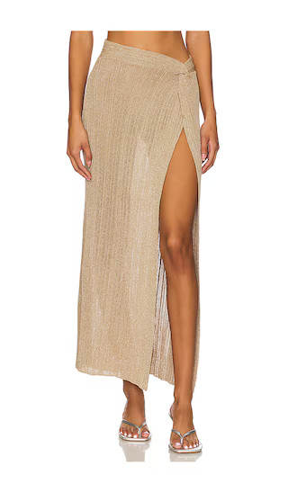 Heart Of Gold Skirt in Metallic Gold | Revolve Clothing (Global)