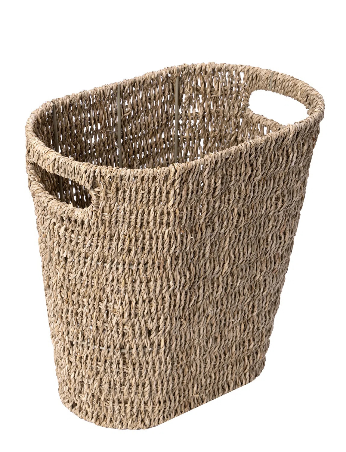 Handwoven Wicker Waste Basket with Handle, Storage Basket for Bathroom, Bedroom, or Living Room | Wayfair North America