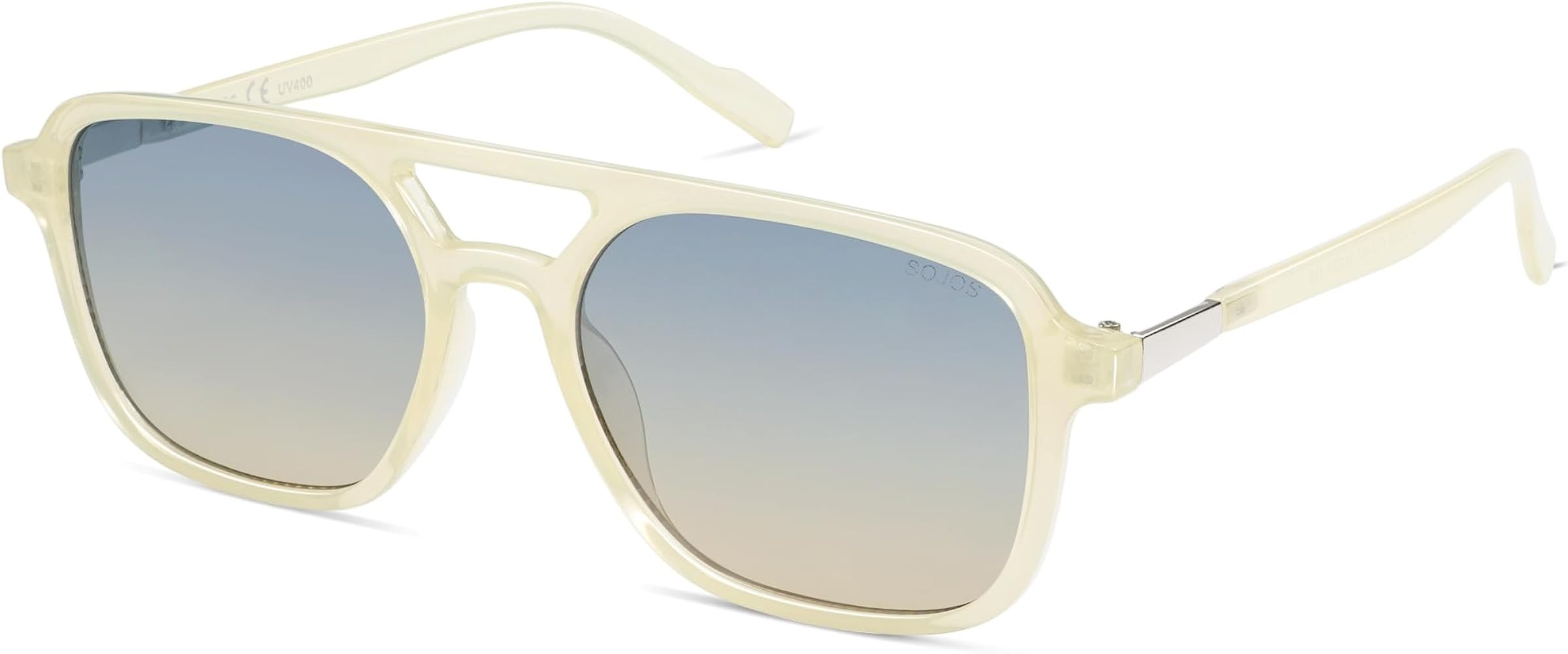 SOJOS Retro Aviator Sunglasses for Women Men,Trendy Rectangle Womens Mens Shades Sun Glasses SJ22... | Amazon (US)