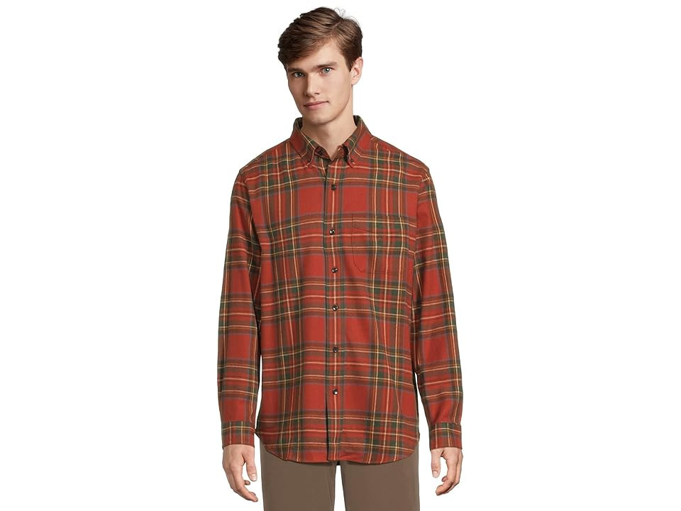 L.L.Bean Scotch Plaid Flannel Shirt Traditional Fit Men's Clothing Antique Royal Stewart : LG, Flannel/Cotton | Zappos
