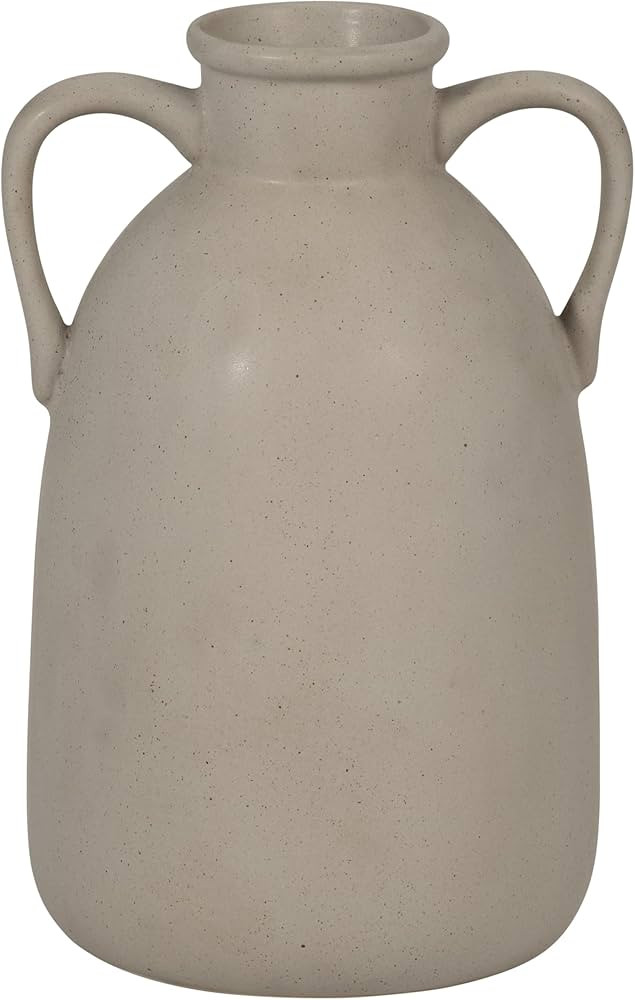 Sagebrook Home Cylinder Ceramic Vases Eared Decorative Ceramic Flower Vase Accent Piece, Living R... | Amazon (US)