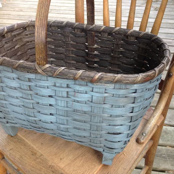 Colonial Chair Basket  Painted | Etsy | Etsy (US)