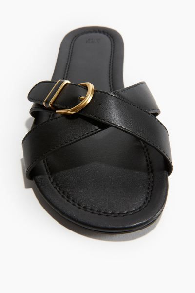 Buckle-detail Sandals - Black - Ladies | H&M US | H&M (US + CA)