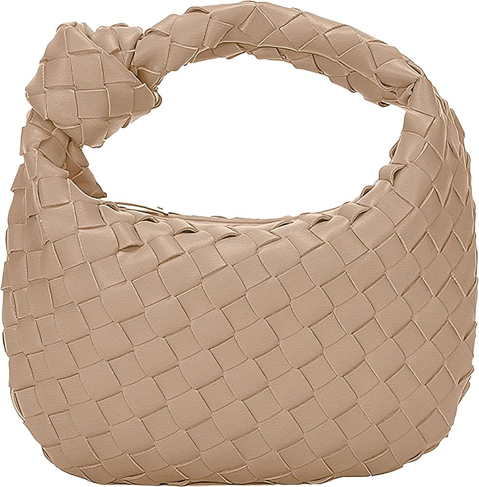 BOMELAI Women Handbag 2022 Leather Shoulder Bag Retro Woven Handmade Hobo Clutch Bag Fashion Mini Re | Amazon (US)