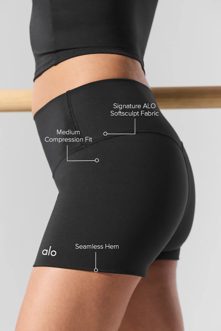 3" ALO Softsculpt High-Waist Precision Short | Alo Yoga (US)
