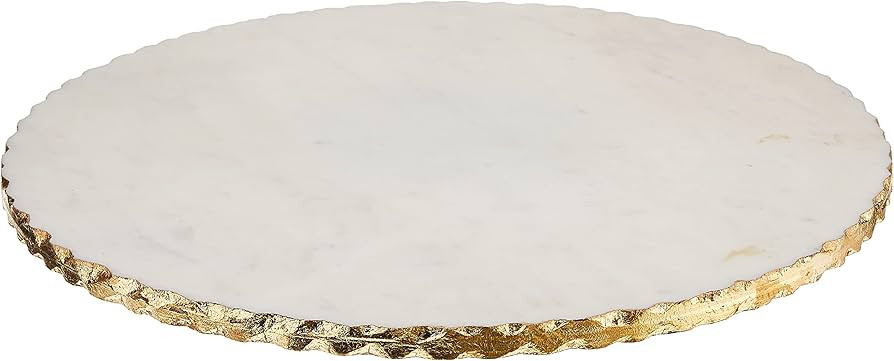 Mud Pie 41140011 Marble Lazy Susan White, 16" dia | Amazon (US)