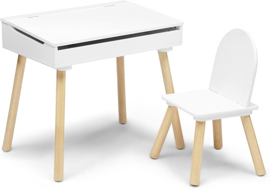 Delta Children Ollie Lift-Top Desk and Chair for Toddlers & Up - Greenguard Gold Certified, Bianc... | Amazon (US)