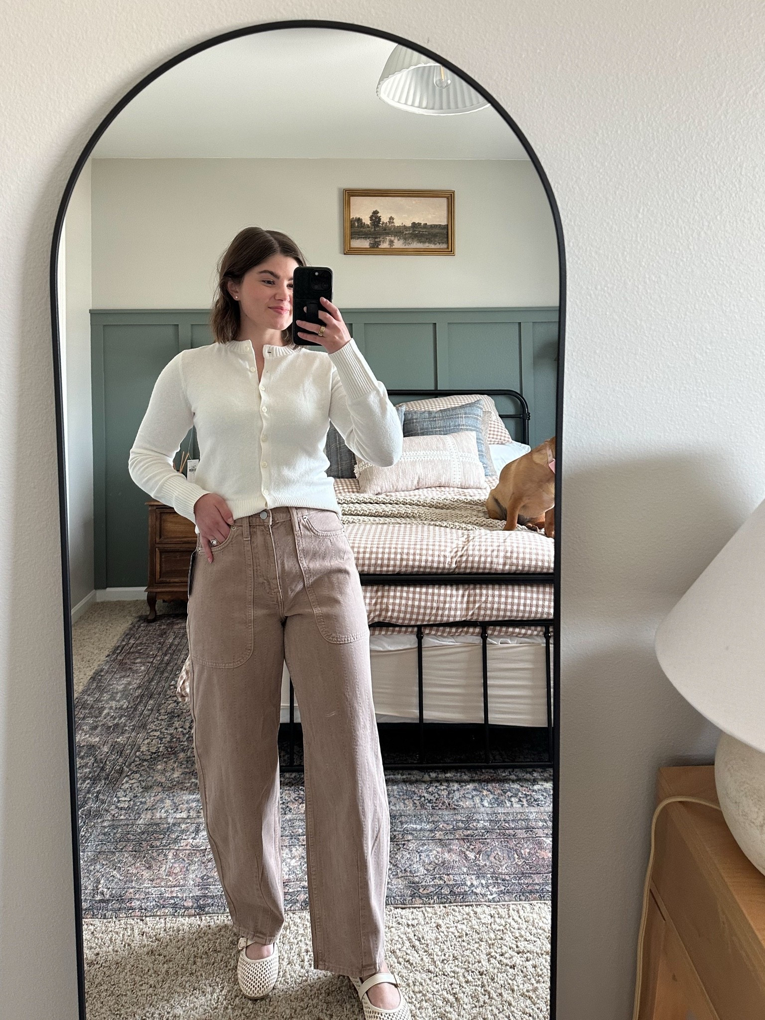Mesh ballet flats, white cardigan, beige barrel legged jeans, fall outfit, teacher outfit, back to school, petite fashion, old navy fashion, target fashion

#LTKootd #LTKPetite #LTKWorkwear