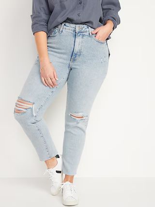 High-Waisted O.G. Straight Ripped Ankle Jeans for Women | Old Navy (US)