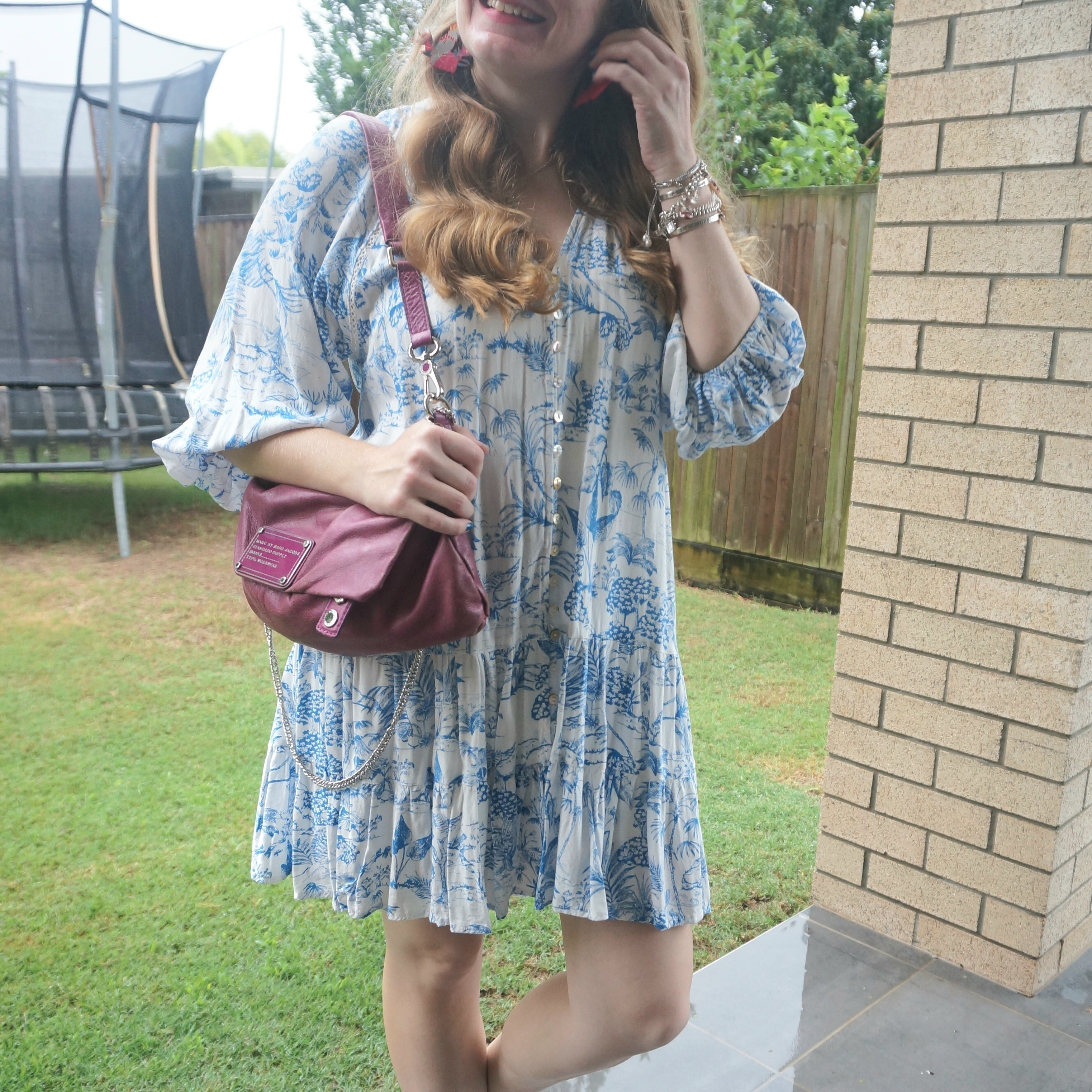 Blue and white printed mini dress with magenta Marc By Marc Jacobs convertible clutch bag 💙💕

#LTKbag #LTKsummer #LTKaustralia
