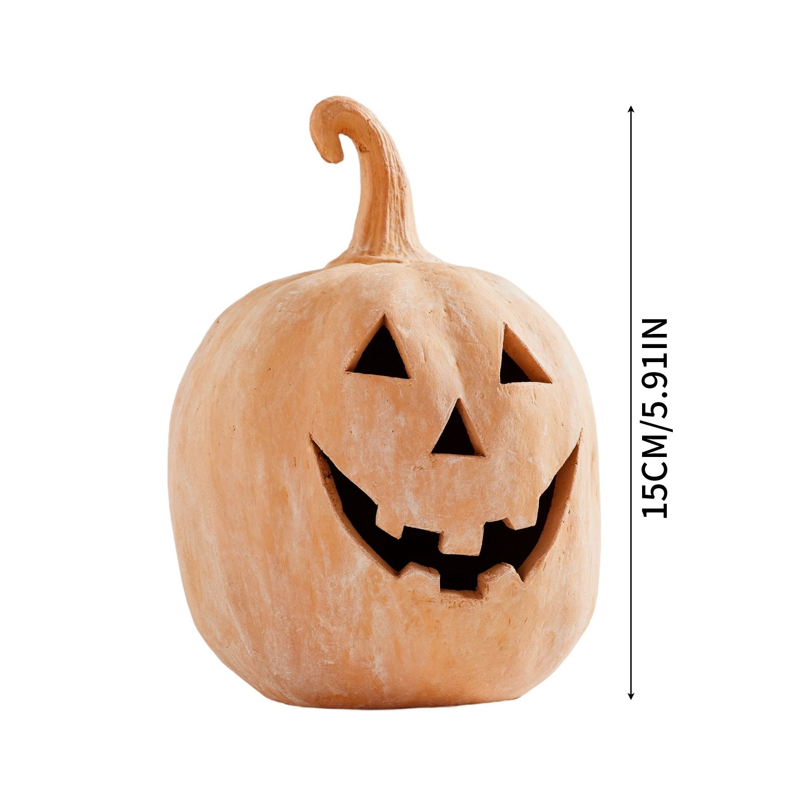 Pottery Barn Halloween Indoor Decor - Handmade Resin Terracotta Jack O' Lantern Pumpkin Outdoor F... | Walmart (US)