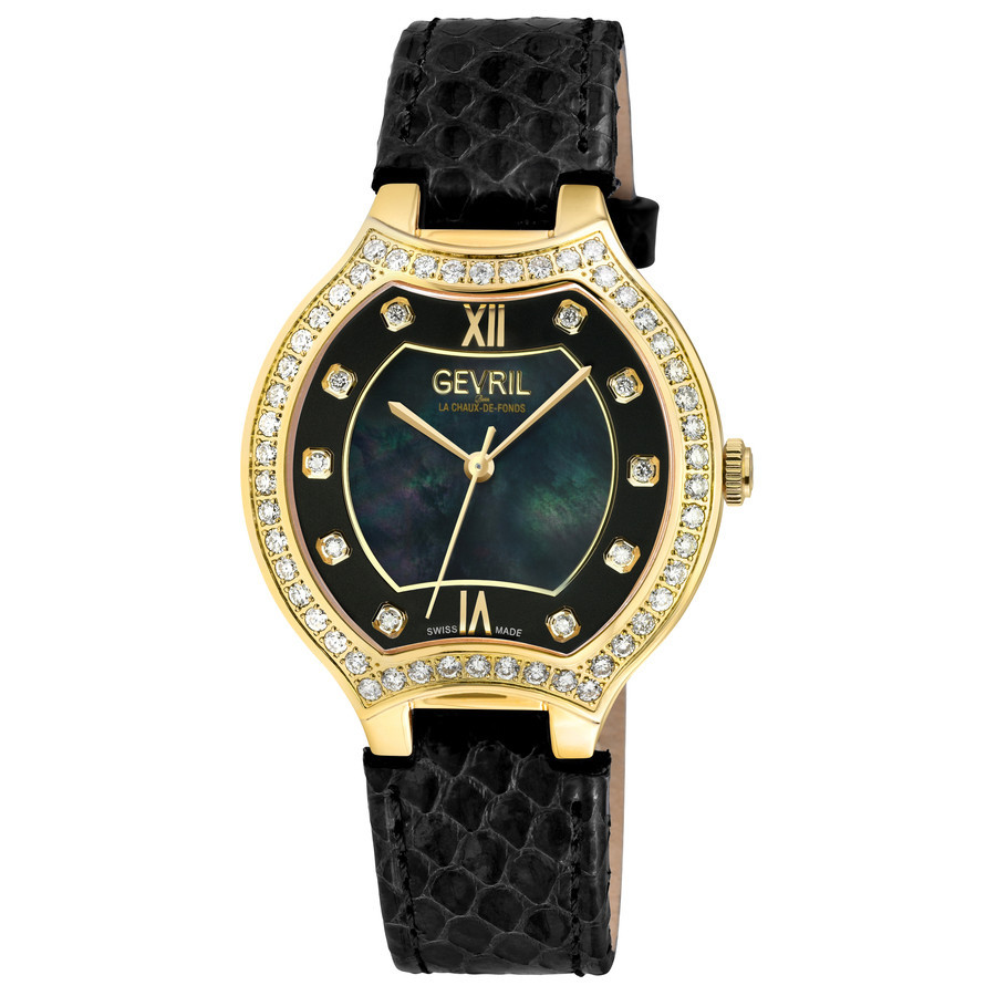 Gevril Lugano Diamond Mother of Pearl Dial Ladies Watch 11227 | Jomashop.com & JomaDeals.com